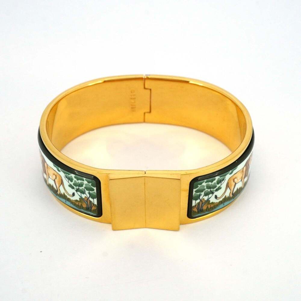 Hermes Click Cluck Gm Bangle, Gp Plated, Cloisonn… - image 4